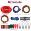 0 Gauge CCA Amplifier Wiring Kit 3000W Complete - Copper Clad Aluminum Car Audio Power Cable with Fuse Holder & RCA | for Subwoofer Amp Install view 3