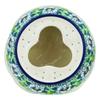 Polmedia Polish Pottery Heater - Green Flora Pattern Handmade in Boleslawiec Poland by Ceramika Artystyczna + Certificate of Authenticity view 2