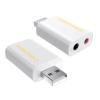 Bundle  2 Items: USB Audio Adapter External Stereo Sound Card + [2-Pack, 3 Ft] Aux Cord view 2