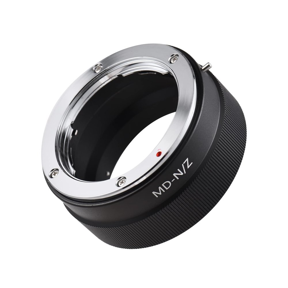 Andoer Aluminum Alloy Manual Lens Mount Adapter Ring for Minolta MD MC Mount Lens to Nikon Z5/Z6/Z7/Z50 Z-Mount Mirrorless Camera