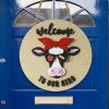 MOCIUN 10PCS Interchangeable Door Hanger Cow Eye, Farmhouse Door Hanging, Cow Door Hanger, Catching Front Door Hanging Decoration, for Easter Independence Day, Thanksgiving Day, Valentine's Day (B) view 4
