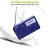 Septpenta Emergency Radio, Solar Hand Crank Fm/AM Weather Alert Portable Radio with Built in Speaker with Cell Phone Charger, Headphone Jack, Flashlight, for Emergency and Disaster Relief(Blue) view 3