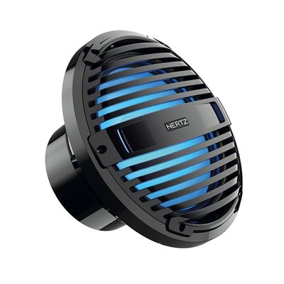 HERTZ HMS 12 B2-LD-C - 12" 2-Ohm Marine Subwoofer with RGB LEDs, Black Grille