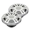 Hertz HMX 6.5 S-LD-SW - 6.5" 4-Ohm Coaxial Marine Speakers with RGB LEDs, White Sport Grilles, Pair view 1