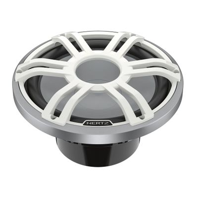 HERTZ HMS 12 S4-LD-SW - 12" 4-Ohm Marine Subwoofer with RGB LEDs, White Sport Grille