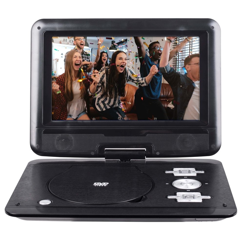 Onn. 10in Portable DVD/Media Player Kit w/ 5-hr. Battery, Redbox Bonus: 5 1 Night Movie Codes Included (Renewed)