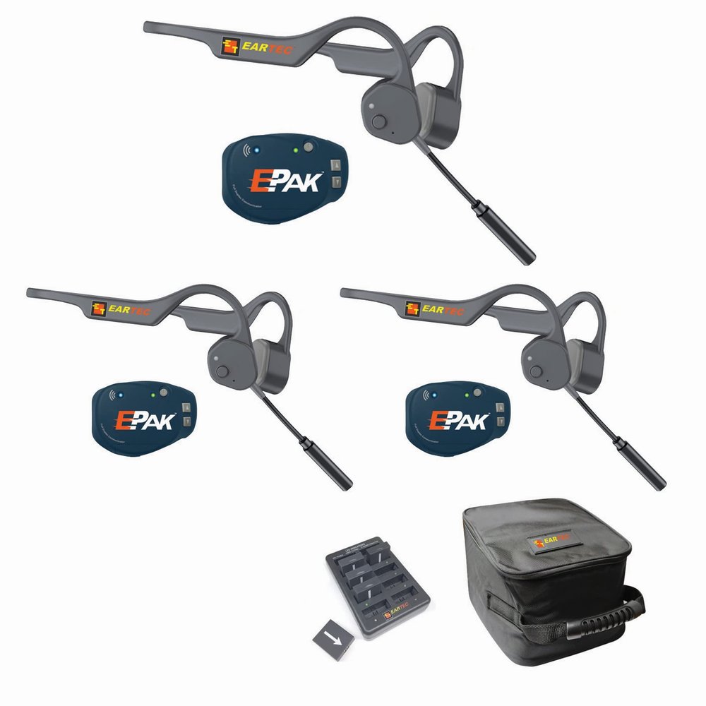 EARTEC EP3LZ E-PAK PRO Wireless Communication 3 Person Headset System