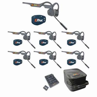 EARTEC EP7LZ E-PAK PRO Wireless Communication 7 Person Headset System