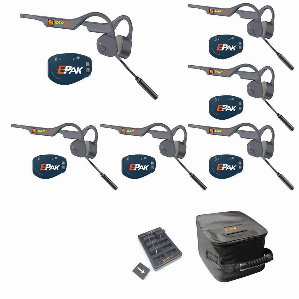 EARTEC EP6LZ E-PAK PRO Wireless Communication 6 Person Headset System
