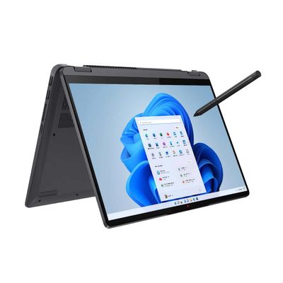Lenovo 2023 Flex 5 2-in-1 Laptop 14'' 2.8K OLED Touch 12th Intel i7-1255U 10-Core Iris Xe Graphics 16GB RAM 1TB SSD KB FP Reader Win 11 Pro w/ RATZK 32GB USB and Pen,Storm Grey (82R7)