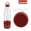 AIWA Water Bottle with Speaker and Earphone Bundle - 400ml Water Bottle with 4 Hour Playtime and Wireless Sports Earphones with Integrated Mic, 10 Hours Playtime for Workout, Camping and Hiking, Burgudy view 2