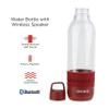 AIWA Water Bottle with Speaker and Earphone Bundle - 400ml Water Bottle with 4 Hour Playtime and Wireless Sports Earphones with Integrated Mic, 10 Hours Playtime for Workout, Camping and Hiking, Burgudy view 3