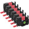 Cruxer 6 Pack Replacement for P-Touch TZe-451 TZ451 TZe451 24mm 0.94" Red Text on White Tape Compatible with ptouch PT-D600 D600VP P700 P750W P900W P950NW PTP710BT PT-9600 PT-H500LI Label Maker view 1