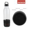AIWA Water Bottle with Speaker and Earphone Bundle - 400ml Water Bottle with 4 Hour Playtime and Wireless Sports Earphones with Integrated Mic, 10 Hours Playtime for Workout, Camping and Hiking,Black view 2