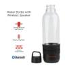 AIWA Water Bottle with Speaker and Earphone Bundle - 400ml Water Bottle with 4 Hour Playtime and Wireless Sports Earphones with Integrated Mic, 10 Hours Playtime for Workout, Camping and Hiking,Black view 3