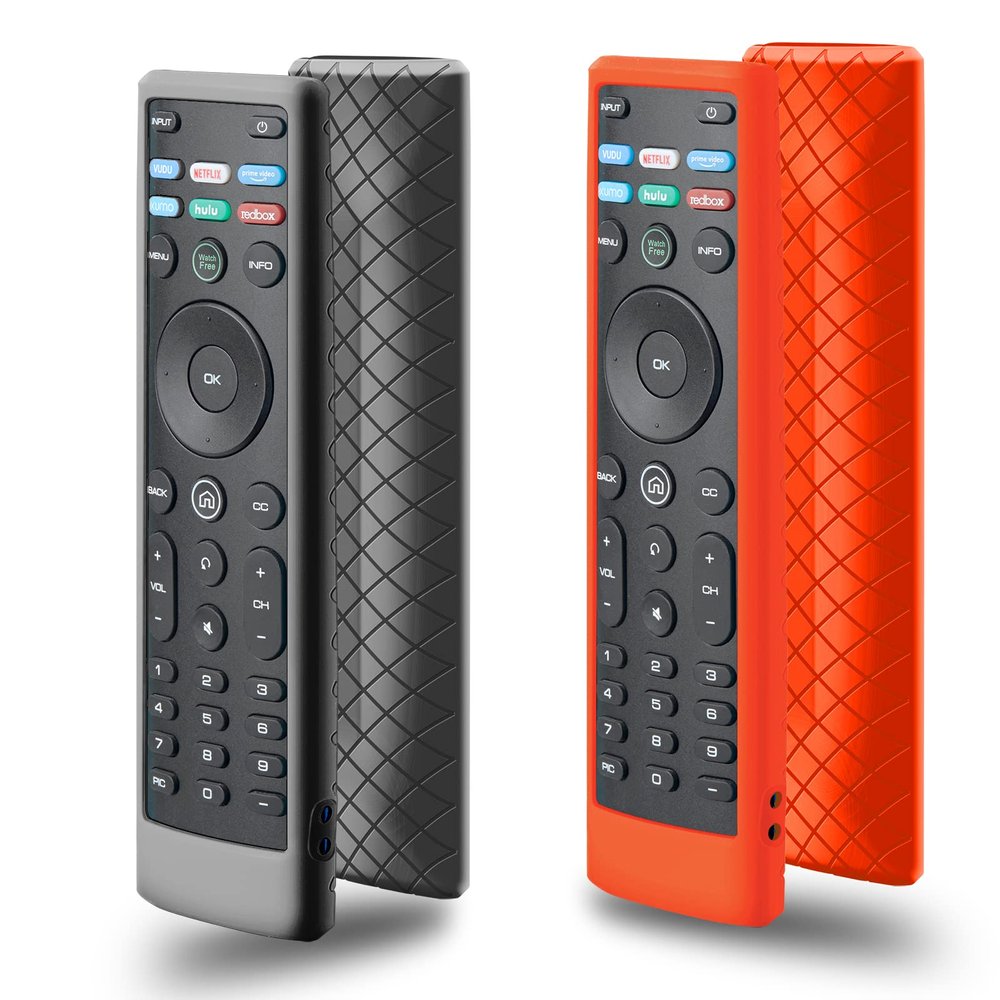 2 Pack Cover for Vizio Remote, Compatible with Vizio Remote Case XRT136 / XRT140 D Series Universal Smart TV Control Replacement Silicone Skin Sleeve Glow in The Dark