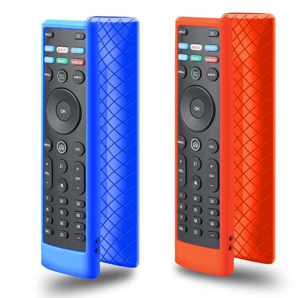2 Pack Cover for Vizio Remote, Compatible with Vizio Remote Case XRT136 / XRT140 D Series Universal Smart TV Control Replacement Silicone Skin Sleeve Glow in The Dark