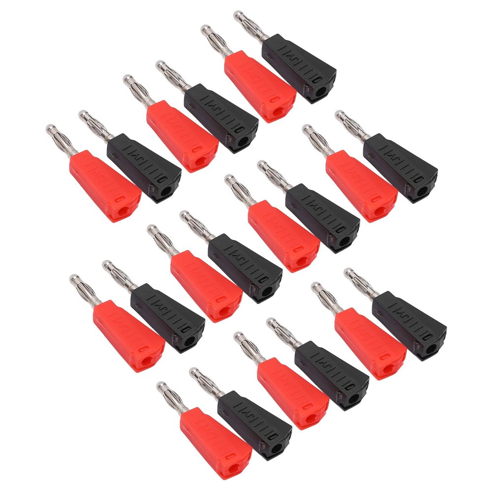 20pcs Banana Socket, Banana Plug Socket Connector Kit, Stable Connector Terminals for Industrial Equipment - 4mm Hole Size, Good Electrical Conductivity