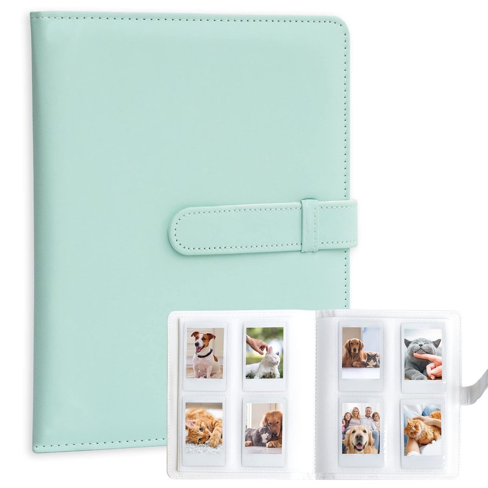 128 Pockets Mini Photo Album for Fujifilm Instax Mini Camera, Polaroid Snap, Z2300, SocialMatic Instant Cameras & Zip Instant Printer (Mint)