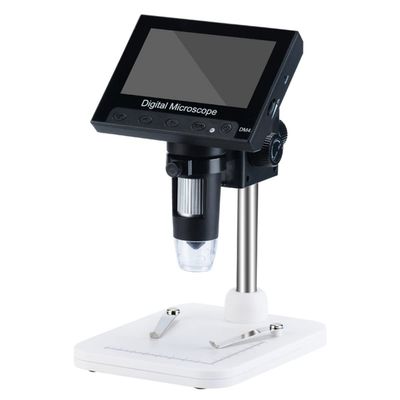 JUIYU Microscope Accessories Kit 1000X Digital Electron Microscope USB Interface Digital Microscope 4.3 Inch Screen Welding Reading Microscope Slides