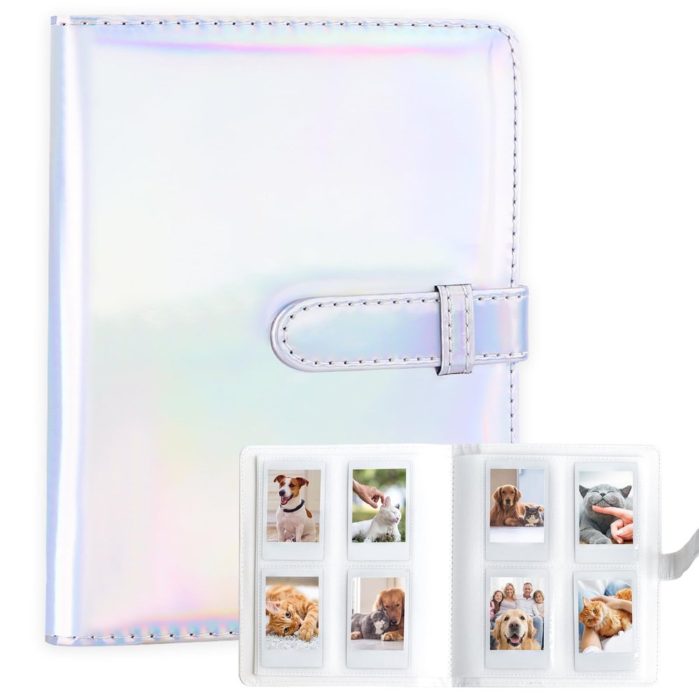 256 Pockets Photo Album for Fujifilm Instax Mini LiPlay 11 9 8+ 8 7S Instant Camera/Mini Link SP-1 Printer, Polaroid Snap SnapTouch PIC-300 Z2300 Mint Zip Instant Camera Printer (Magic Silver)