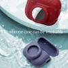 [2 Pack] for Airpods pro 2 airtag case,2 in 1 Case for Airpods Pro 2 Case with Airtag Holder,Silicone GPS Tracker Cover Holder with 2 Lanyard,Black+Navy Blue view 4