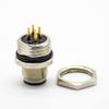 4Pin M12 Connector Male 180 PCB Mount A Coding Back Mount Waterproof Socket view 3