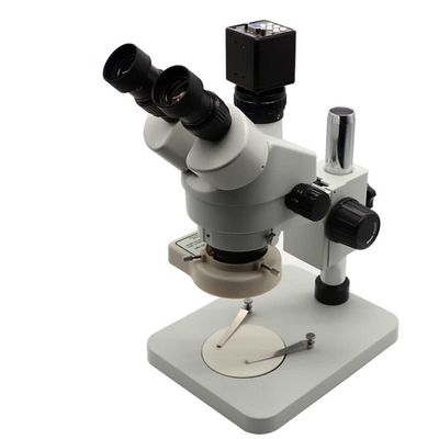3.5X-90X Simul Focal Industrial Trinocular Stereo Microscope Magnification Continuous Zoom Phone PCB Repair Soldering (Color : 7-45X)