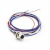 Waterproof M12 Connector Female 4Pin Bulkhead A Coded Straight Shiled Panel Mount Receptacle With Wires 1M AWG22 view 1