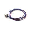 Waterproof M12 Connector Female 4Pin Bulkhead A Coded Straight Shiled Panel Mount Receptacle With Wires 1M AWG22 view 3