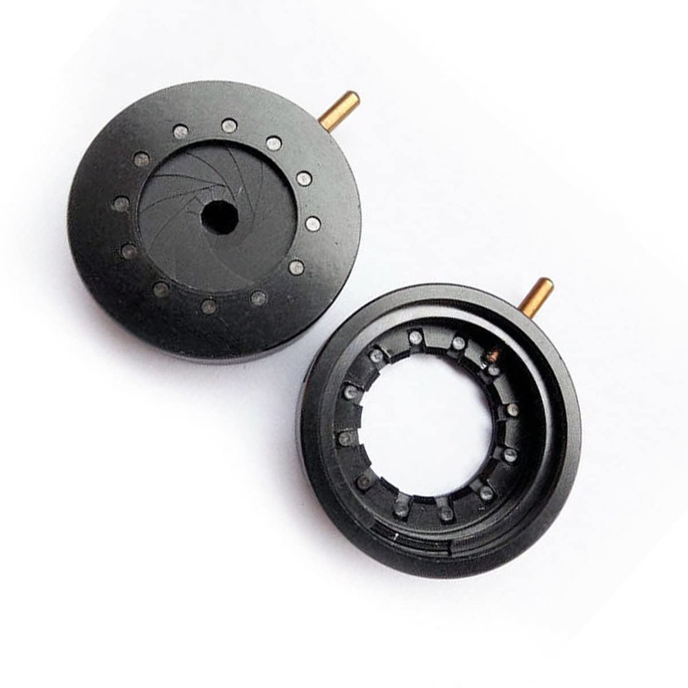 0.5-16mm Aperture Diaphragm Mechanical Iris Camera Microscope Optical Module Parts 12 Diaphragm Blades, 0.5-16mm Optical iris Diaphragm