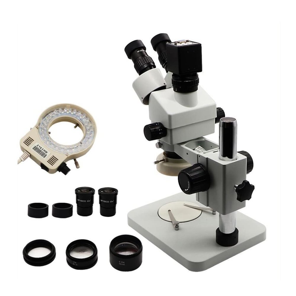 3.5X-90X Simul Focal Industrial Trinocular Stereo Microscope Magnification Continuous Zoom Phone PCB Repair Soldering (Color : 3 5X-90X)