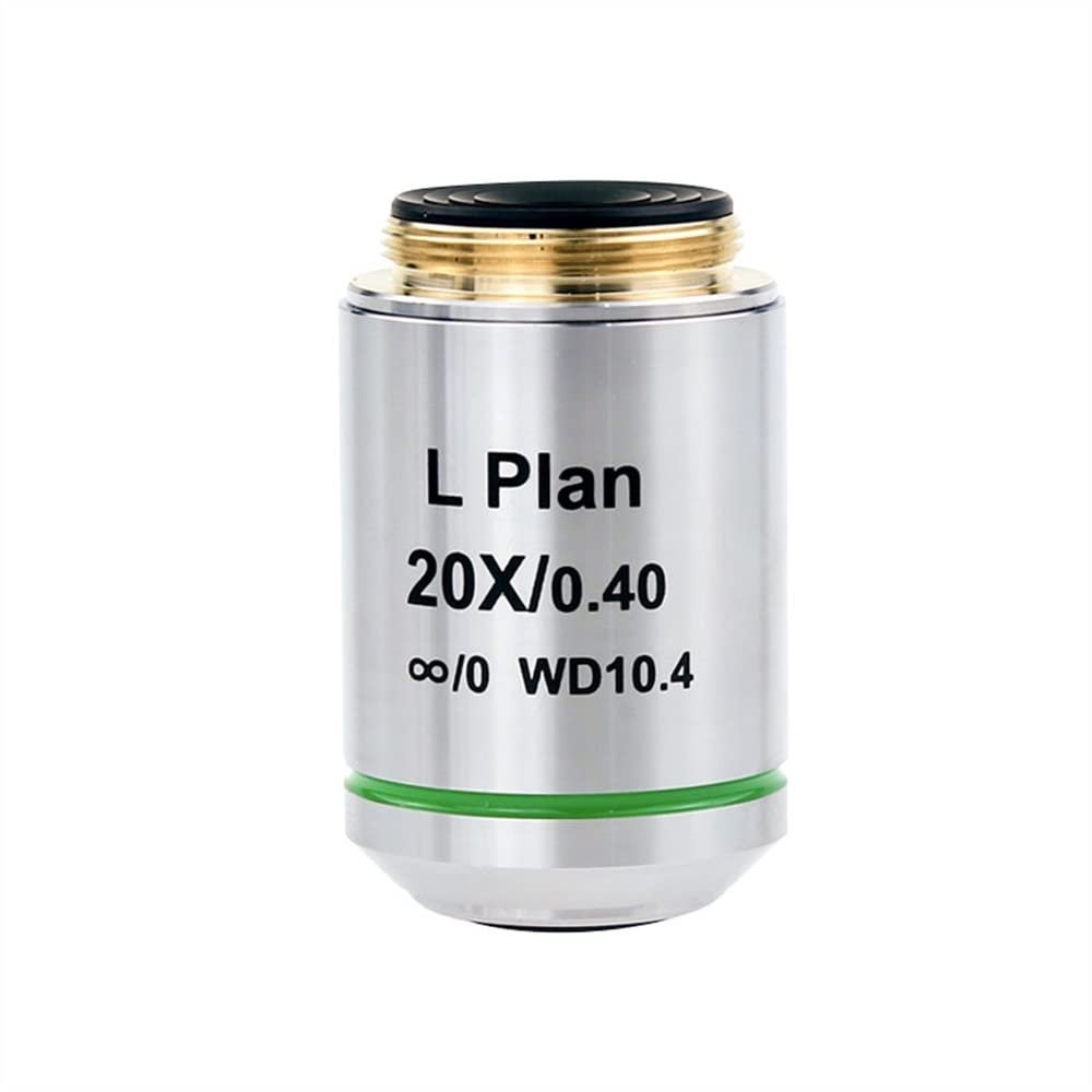 Infinity Plan Phase Contrast Objective Lens for Metallographic Microscope 2.5X 5X 10X 20X 50X 100X Long Working Distance (Color : 20X)