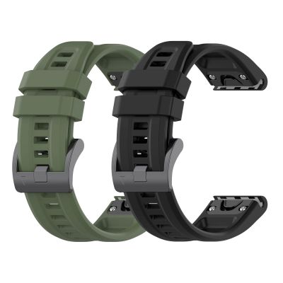 BabyValley Compatible with Amazfit Falcon Replacement Bands, Silicone Adjustable Sport Replacement Bands Straps Wristbands Bracelet Compatible for Amazfit Falcon Smartwatch (ArmyGreen/black)