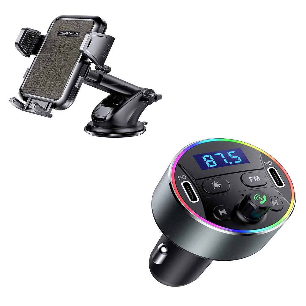 GUANDA TECHNOLOGIES CO., LTD. Bluetooth 5.3 FM Transmitter for Car and Car Phone Holder Mount
