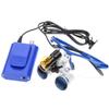 MrHugoo White Lens Tube 3.5X Optical Glass Binocular Loupes with LED Head Light Lamp 5W, Carrying Aluminum Case (Blue) view 2