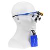 MrHugoo White Lens Tube 3.5X Optical Glass Binocular Loupes with LED Head Light Lamp 5W, Carrying Aluminum Case (Blue) view 4