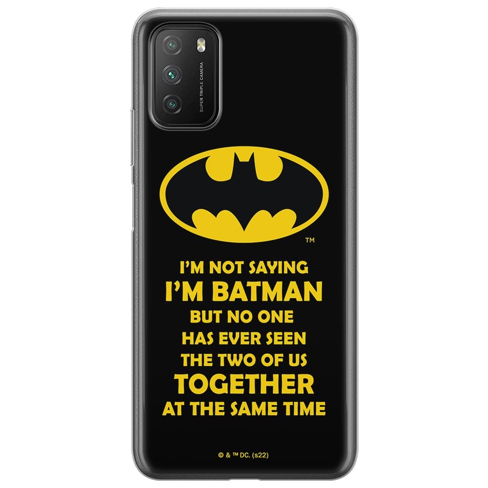 ERT GROUP Xiaomi REDMI 9T/ Poco M3 Original and Official DC Licensed Cell Phone Case with Batman Design 053 Adapted to The Shape of The Mobile Phone, TPU Case
