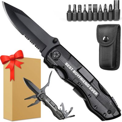 Gifts for Boyfriend, Multitool Knife"BEST BOYFRIEND EVER", Birthday Gifts for Boyfriend - Best Boyfriend Gifts, Boyfriend Christmas Gifts, Valentines Day Gifts for Boyfriend, Boyfriend Gifts