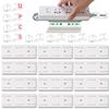 CHNLML 12PCS Power Strip Holder, Adhesive Punch-Free Socket Holder, Self Adhesive Socket Desktop Fixer, Socket Holder Wall Mount and 12 Cable Clips view 1