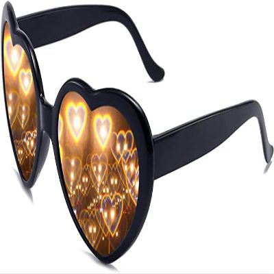 Heart effect diffraction glasses- See hearts!