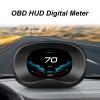 Car HUD, Multifunctional Vehicle OBD Gauge Display, 3.0in Color LCD HUD Digital Speedometer for OBD2 Model Gasoline Vehicles view 3