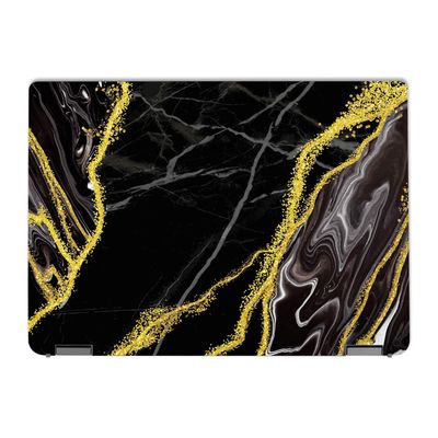 MightySkins Skin Compatible with Lenovo IdeaPad Flex 5 14" (2022) Full Wrap Kit - Black Marble Glitter | Protective, Durable, and Unique Vinyl Decal wrap Cover | Easy to Apply | Made in The USA
