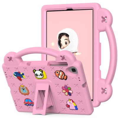 BLCshine Cute Kids Case for Lenovo Tab M10 Plus 10.3 (2nd Gen) / M10 HD 2nd Gen / K10 10.3, Durable Shockproof EVA Protective Case with Handle & Kickstand & Shoulder Strap & DIY Cartoon Pattern - Pink