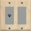 RiteAV 1 Port Cat6 Ethernet Wall Plate Female-Female - 2 Gang Decorative [Wood/Gray] view 1