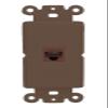 RiteAV 1 Port Cat6 Ethernet Wall Plate Female-Female - Rocker [Brown/Brown] view 1