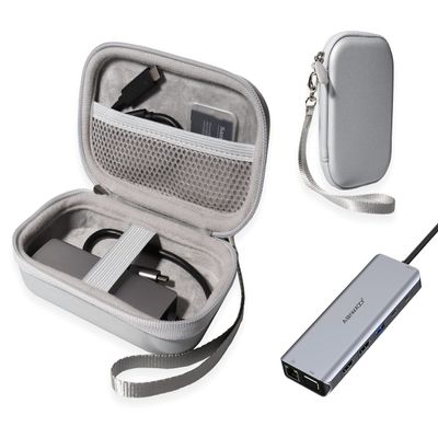 GETGEAR Docking Station Case for ABIWAZY Docking Station, also universal for MOKIN, Baseus, Selore and more, organizng case for carrrying docking station and other laptop small accessories