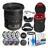 Nikon AF-S DX Zoom-NIKKOR 12-24mm f/4G IF-ED Lens (2144) with Padded Lens Case + Macro Filter Kit + UV, CPL, FL Lens Filters + Tulip Hood + Lens Cap Keeper + Cleaning Kit (Renewed) view 1