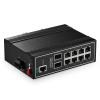 Binardat 10 Port Gigabit L2+ Managed Industrial DIN-Rail Switch, 8 Gigabit Ethernet Ports, 2 Gigabit SFP, Vlan|Route|Ring|ACL|Qos Web/Console Managed view 1