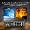 Binardat 10 Port Gigabit L2+ Managed Industrial DIN-Rail Switch, 8 Gigabit Ethernet Ports, 2 Gigabit SFP, Vlan|Route|Ring|ACL|Qos Web/Console Managed view 3